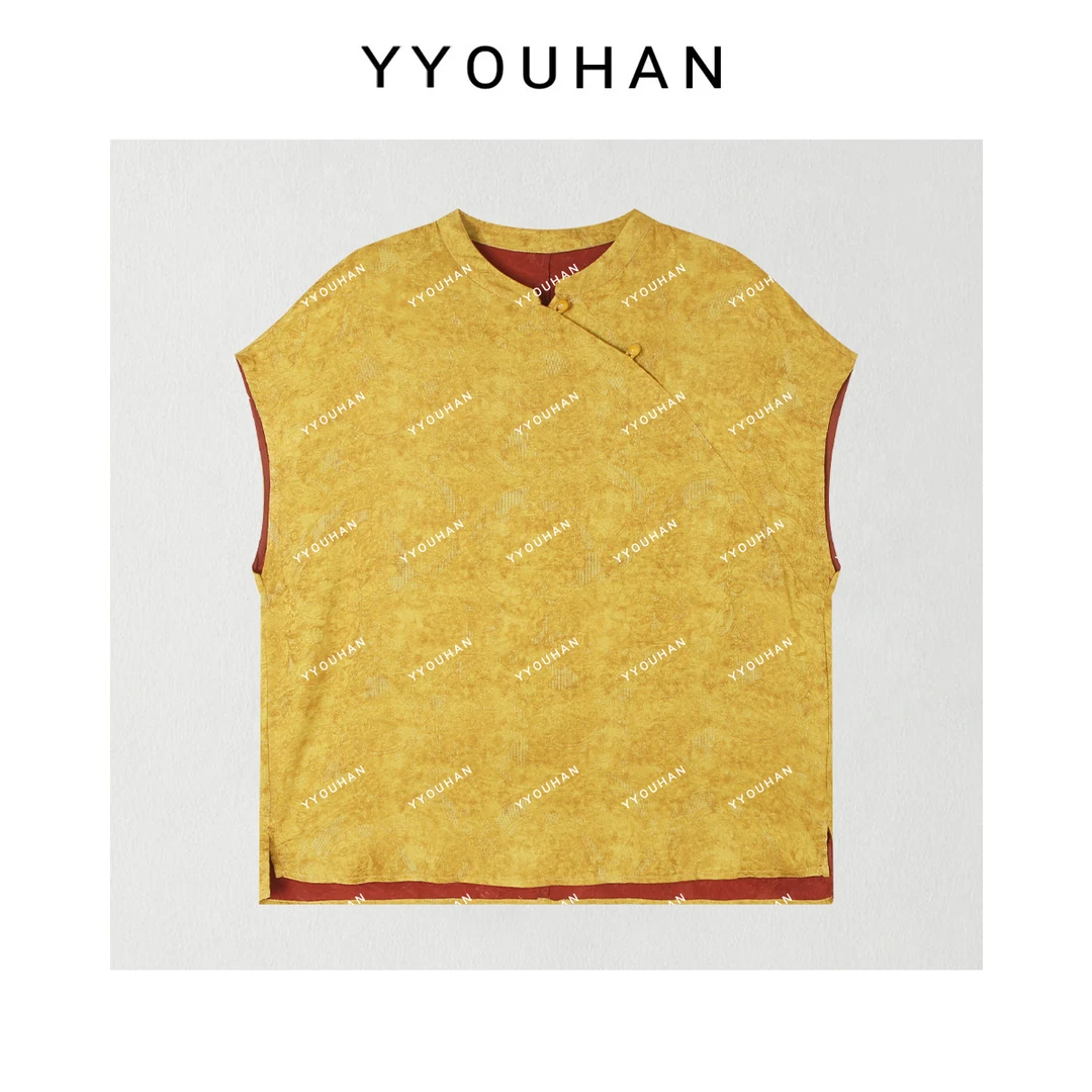 2025新款小众设计极简国风斜襟飞飞袖百搭T恤2506C3147