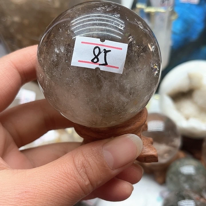 烟晶298克水晶球未镶嵌