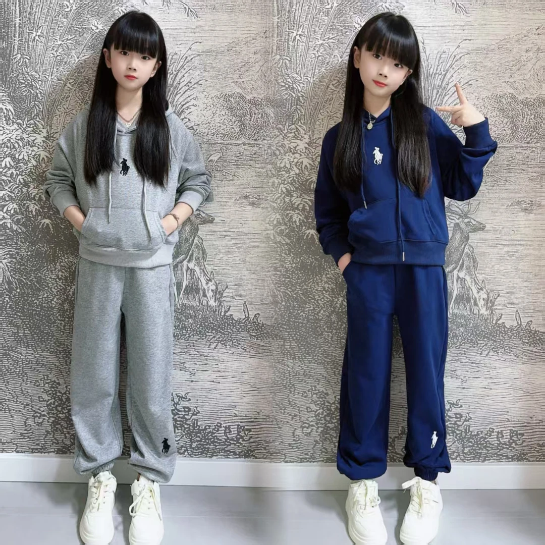 女童春装套装2025新款儿童洋气韩版卫衣女孩大童春秋季运动两件套