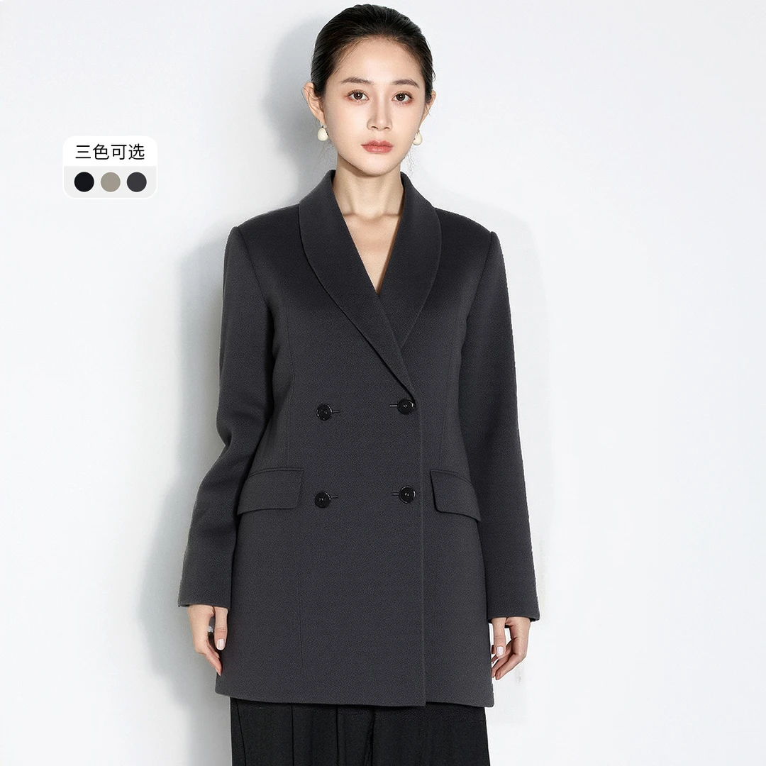 【粉丝专属】马天奴长款耐脏外套休闲秋冬女士呢大衣VHA398DNH0