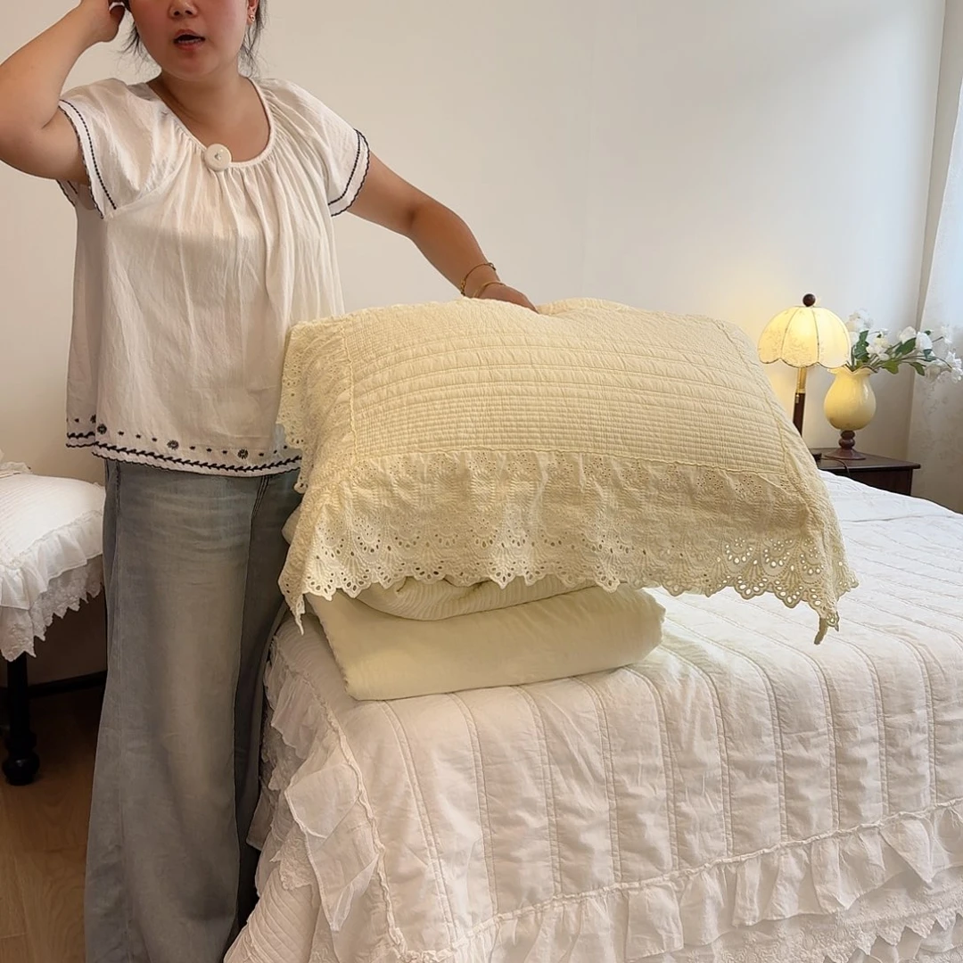 棉黄色伊莎丽标准四件套