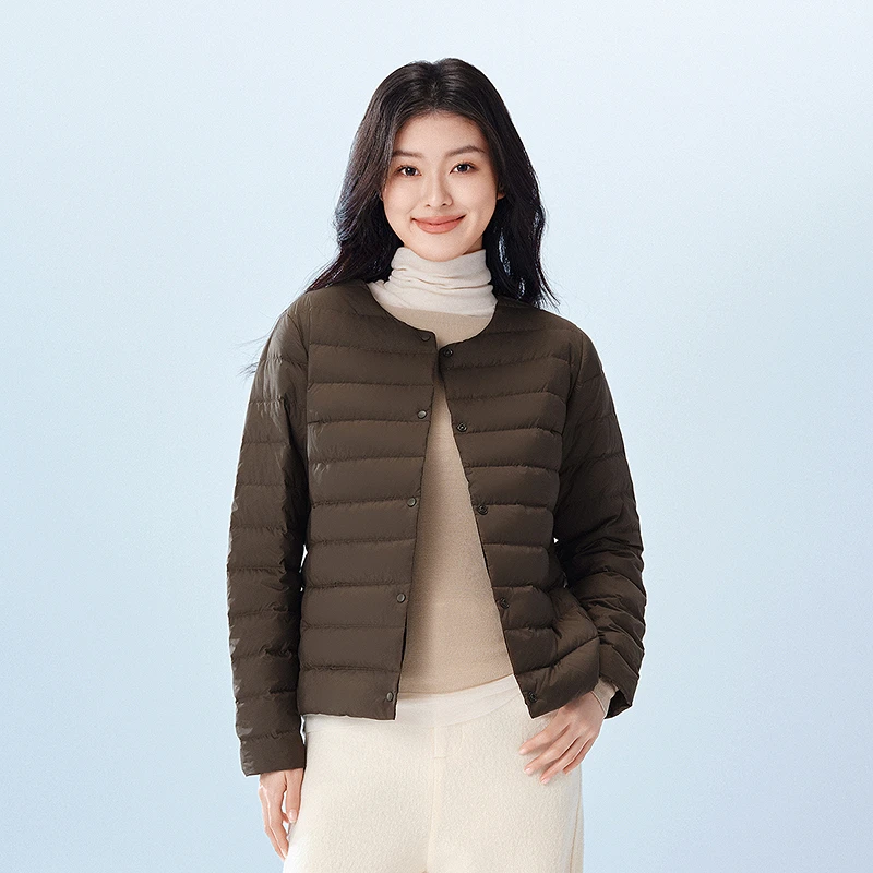 【波司登】2025新款90鸭绒时尚休闲春秋季女短款居家保暖羽绒服外