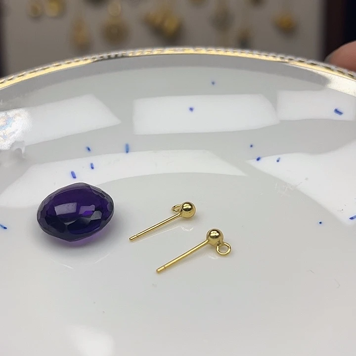 颈饰银S925镶嵌紫晶紫晶925镶嵌38