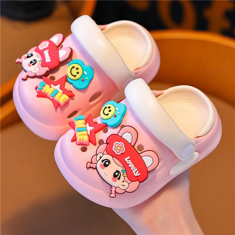女童凉拖鞋夏季卡通可爱软底防滑小孩子包头儿童浴室宝宝洞洞鞋男