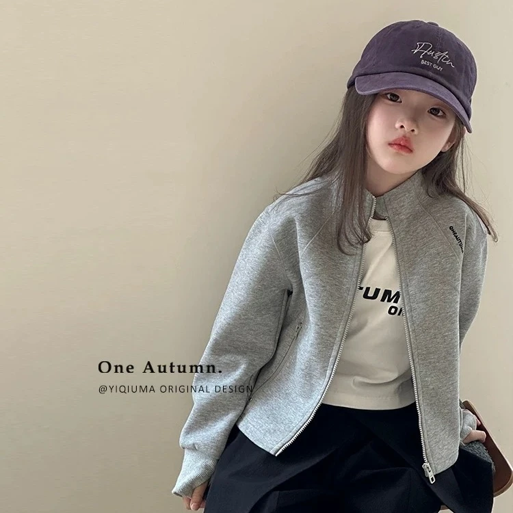 春秋外套开衫婴儿运动洋气棒球服宝宝新款女童休闲潮流童装非原品