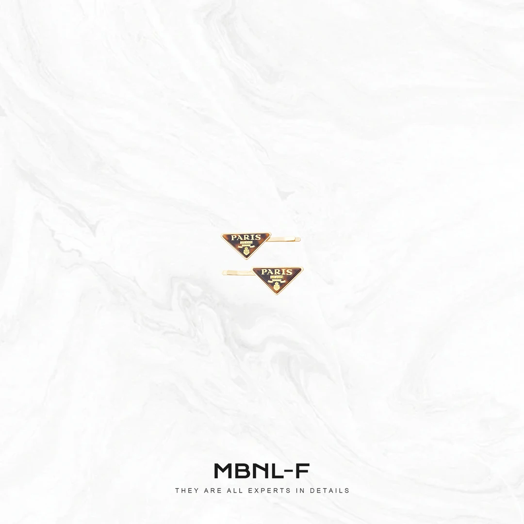 MBNL-F“拉达发夹” 100%醋酸厚镀18k真金百搭发夹 秦磊XM-XSP761
