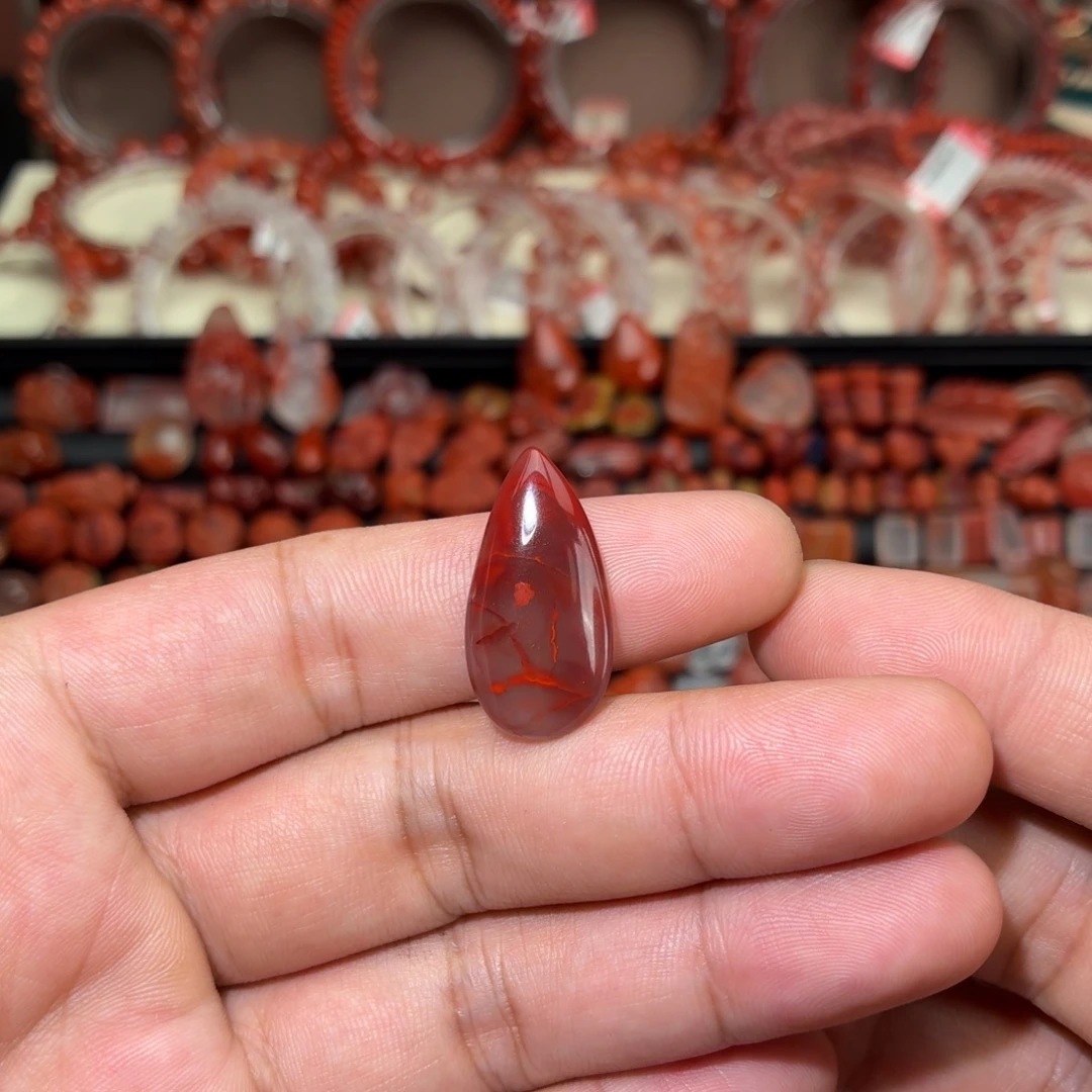 南红玛瑙未镶嵌颈饰水滴吊坠