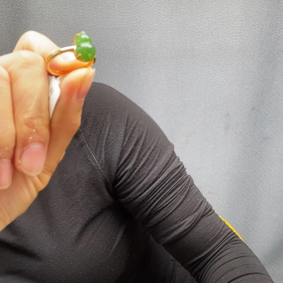 和田玉银S925镶嵌戒指