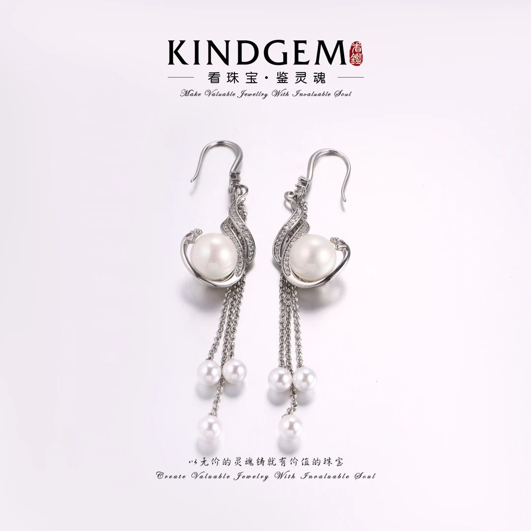 铜合金仿珍珠耳饰 个性气质小众轻奢百搭凤凰耳环 C-33125