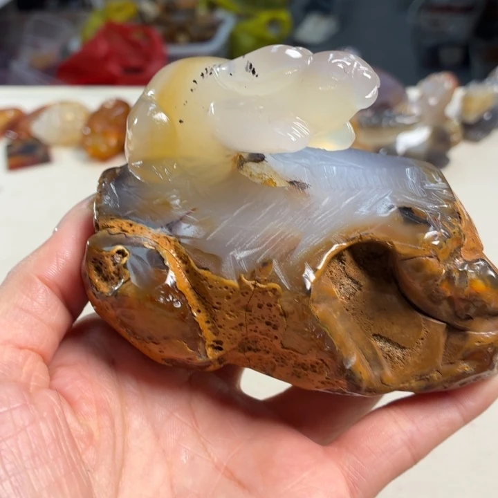 玛瑙/玉髓未镶嵌吊坠(不含链)