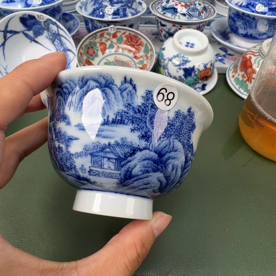 陶瓷景德镇纯手工纯手绘茶具木木68