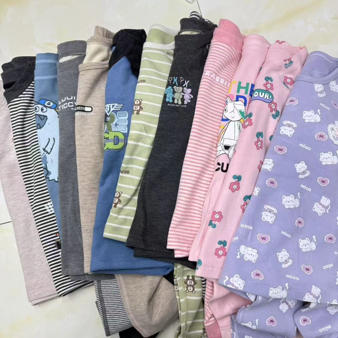 2025秋冬儿童加厚加棉保暖内衣无骨防寒