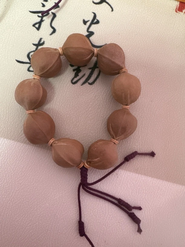 橄榄核核雕梅林铁核22尺寸素串