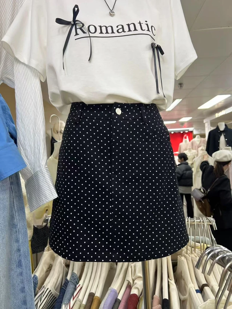 小妳XiaoNi———（春秋款波点半身裙2430420）