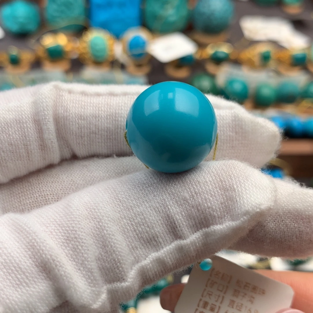 绿松石未镶嵌绿松石16.9mm