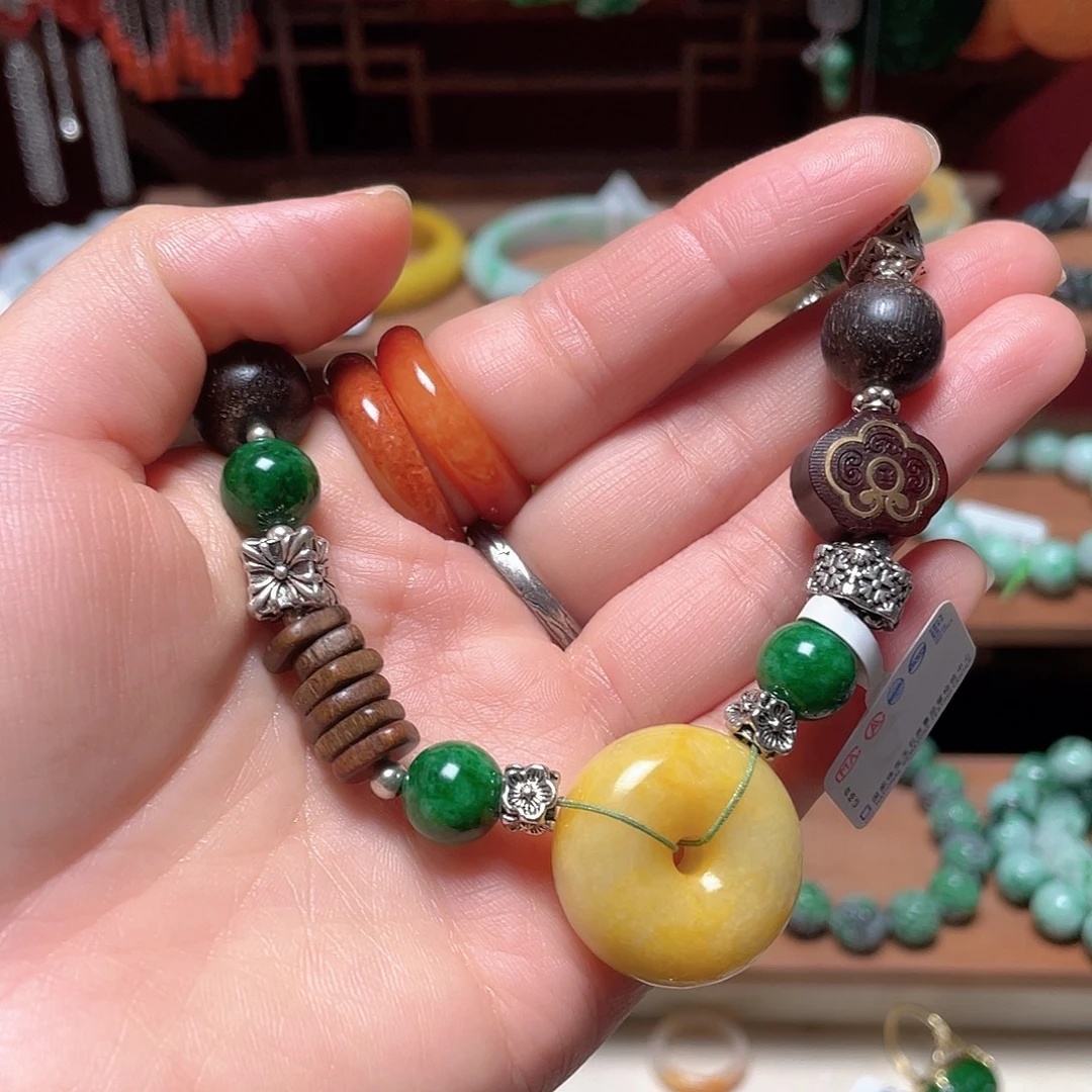 翡翠未镶嵌手链饰品