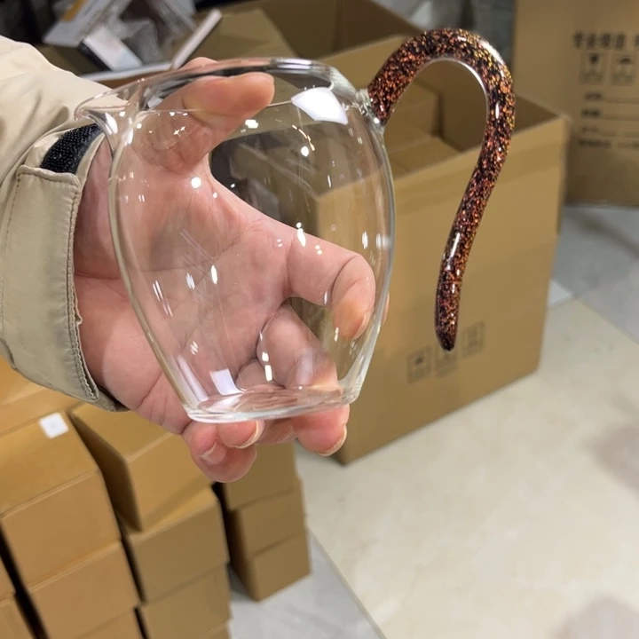 玻璃手工艺品忆然玫金