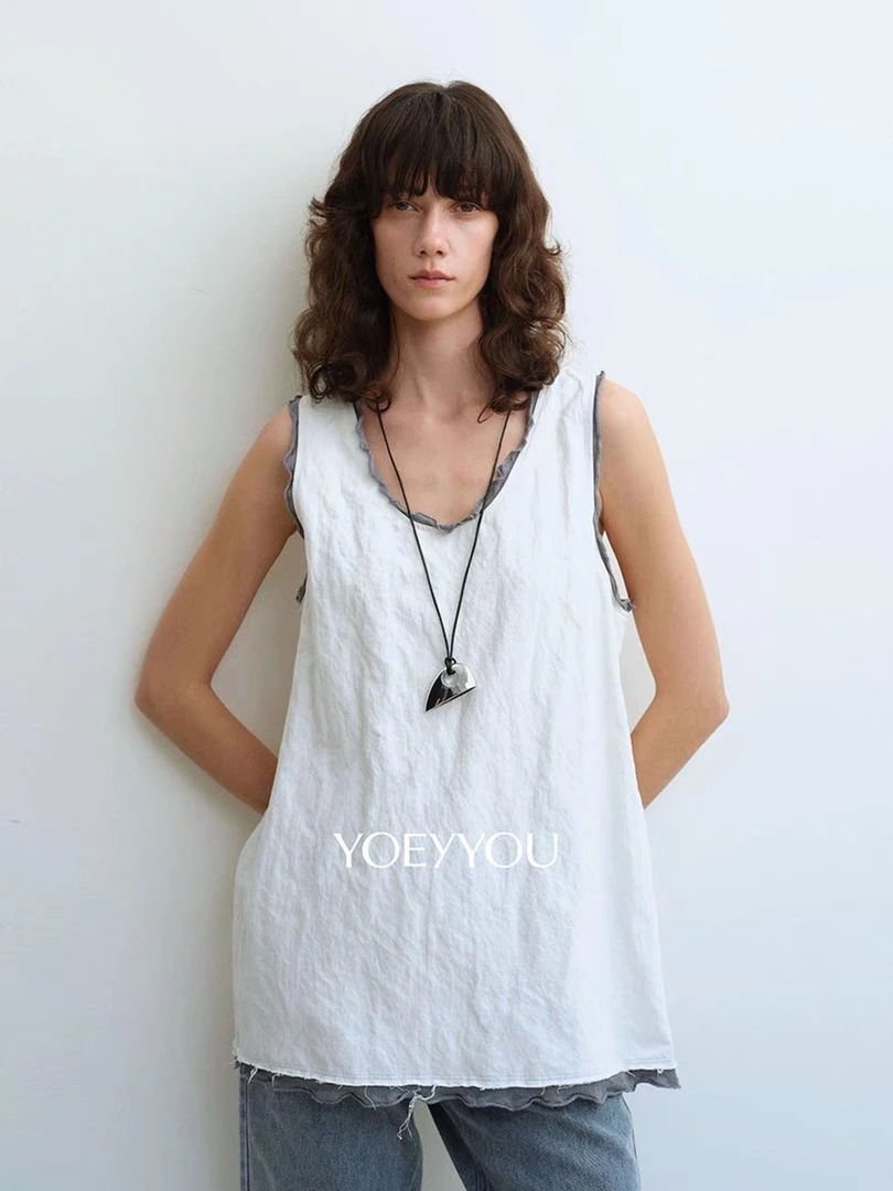 YOEYYOU 25春夏 20582 简约长款背心通勤休闲夏季