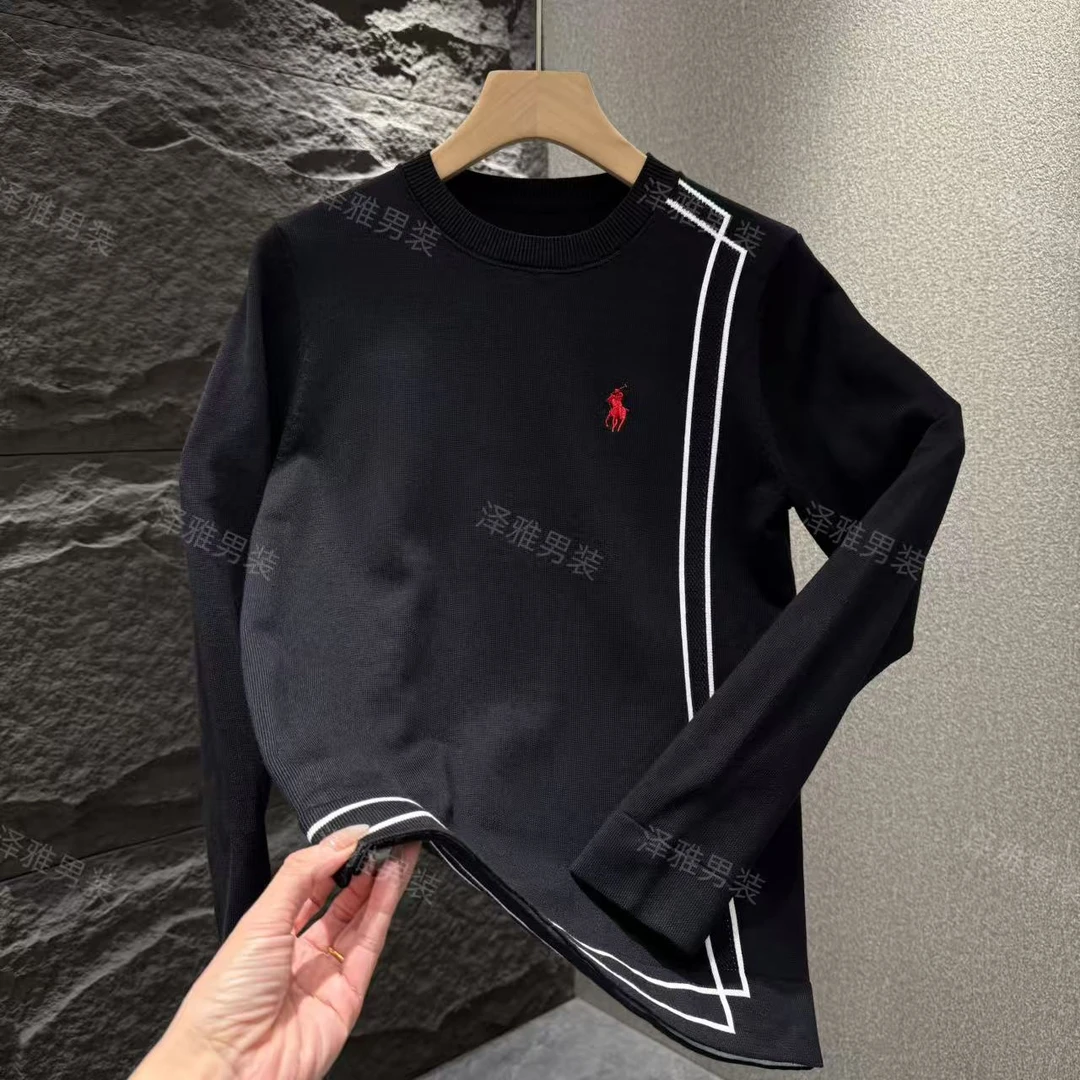 秋冬新款潮流简约高端男士针织时尚轻奢休闲保暖百搭毛衣