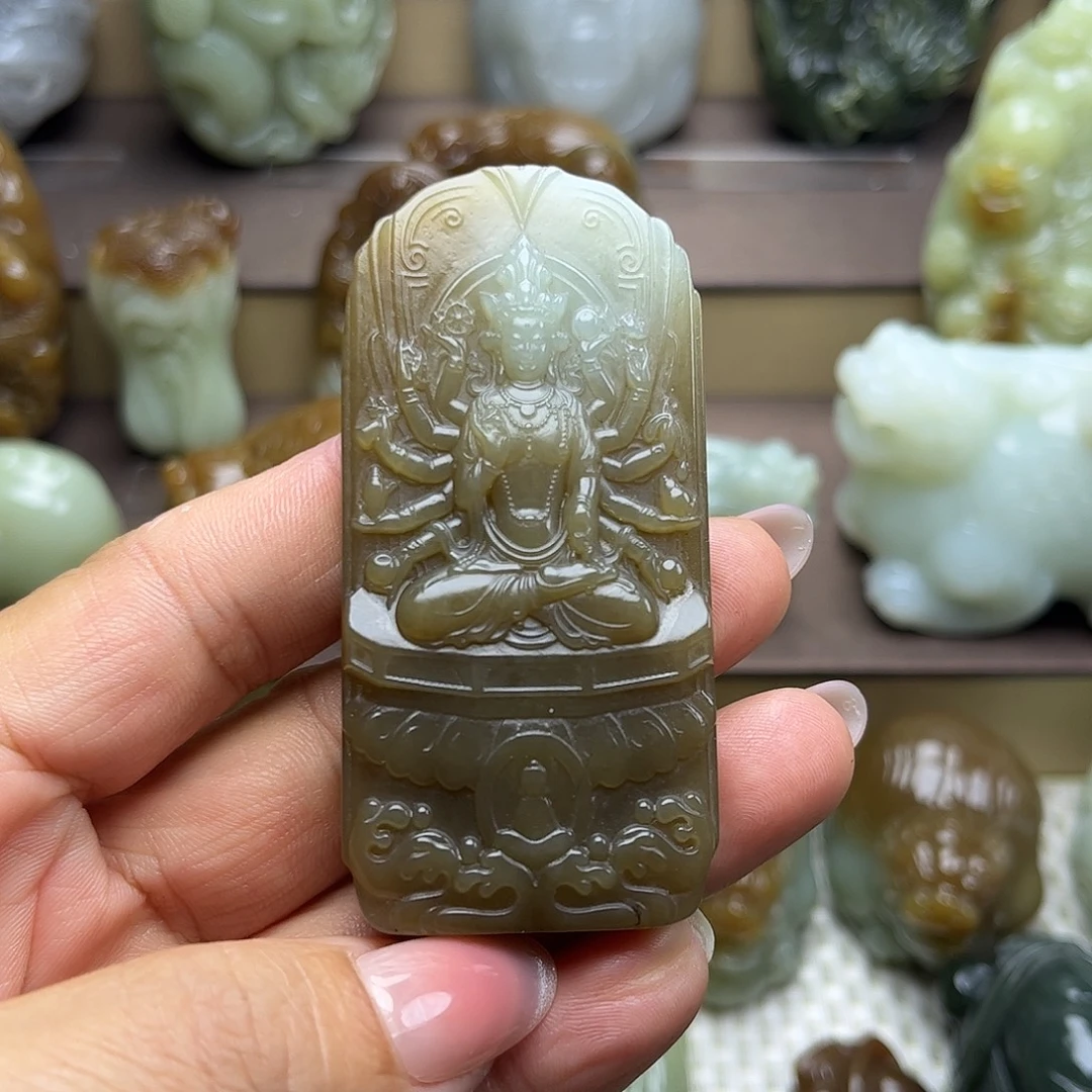 和田玉未镶嵌挂件