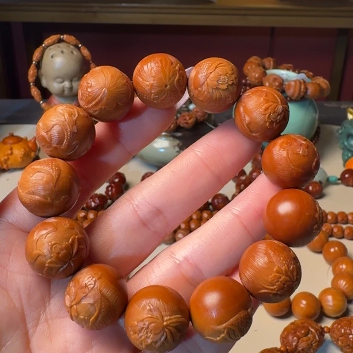 手串/手链橄榄核手工荷花鱼
