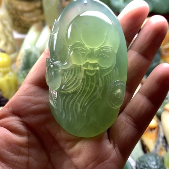 蛇纹石玉未镶嵌岫玉手把件