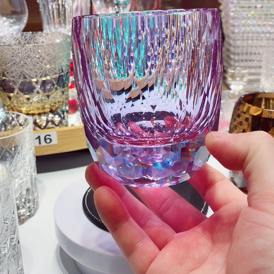 水晶玻璃平底款威士忌酒