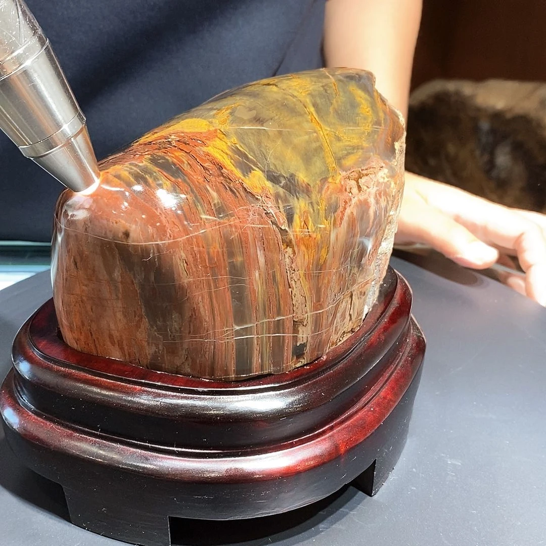 硅化玉天然北票硅化玉原石摆件未镶嵌