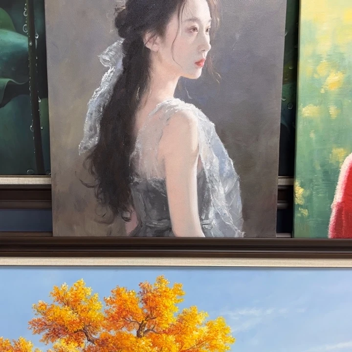 月***猫手工手绘精品油画内框50+60尺寸