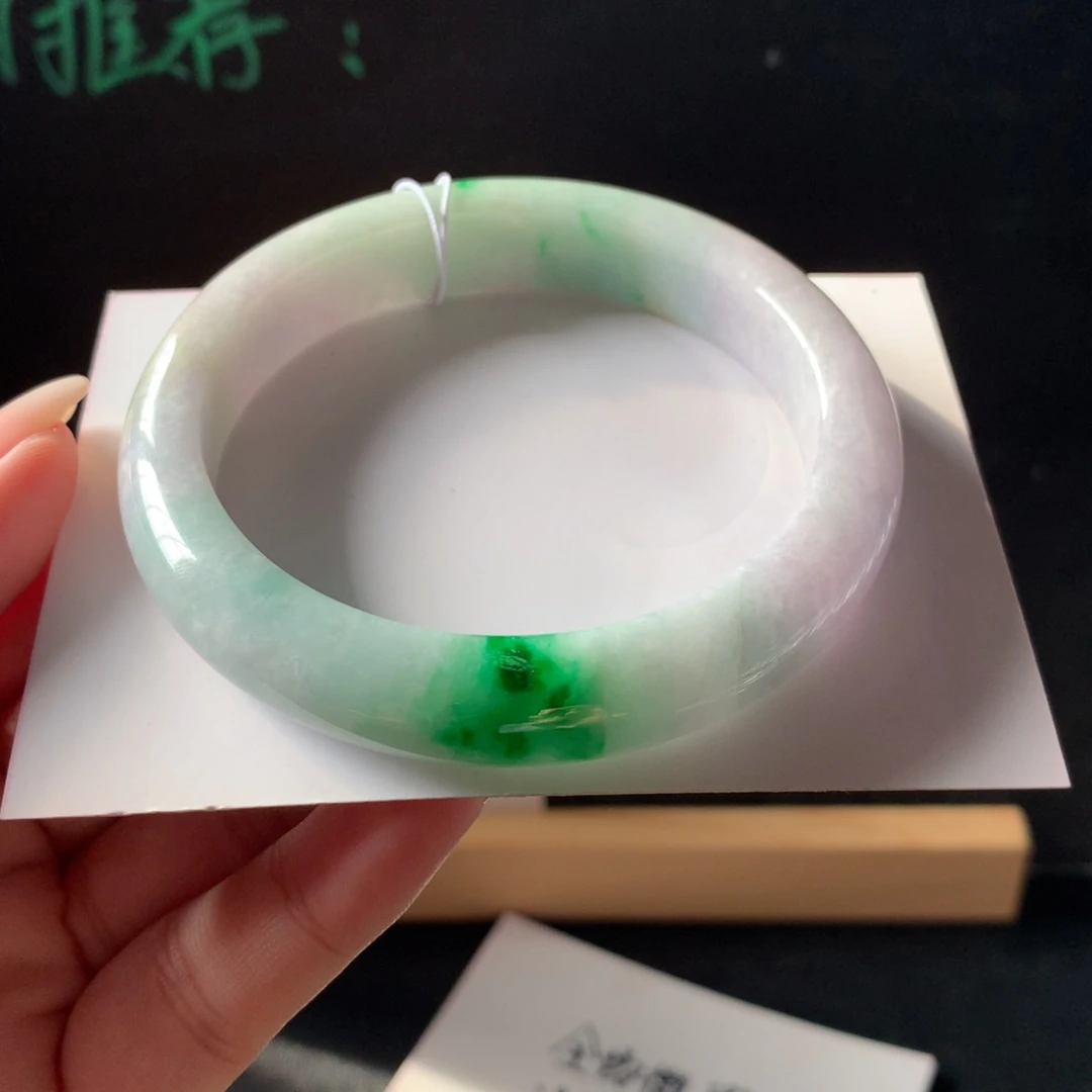 翡翠未镶嵌手镯8号59.4-12-8.3