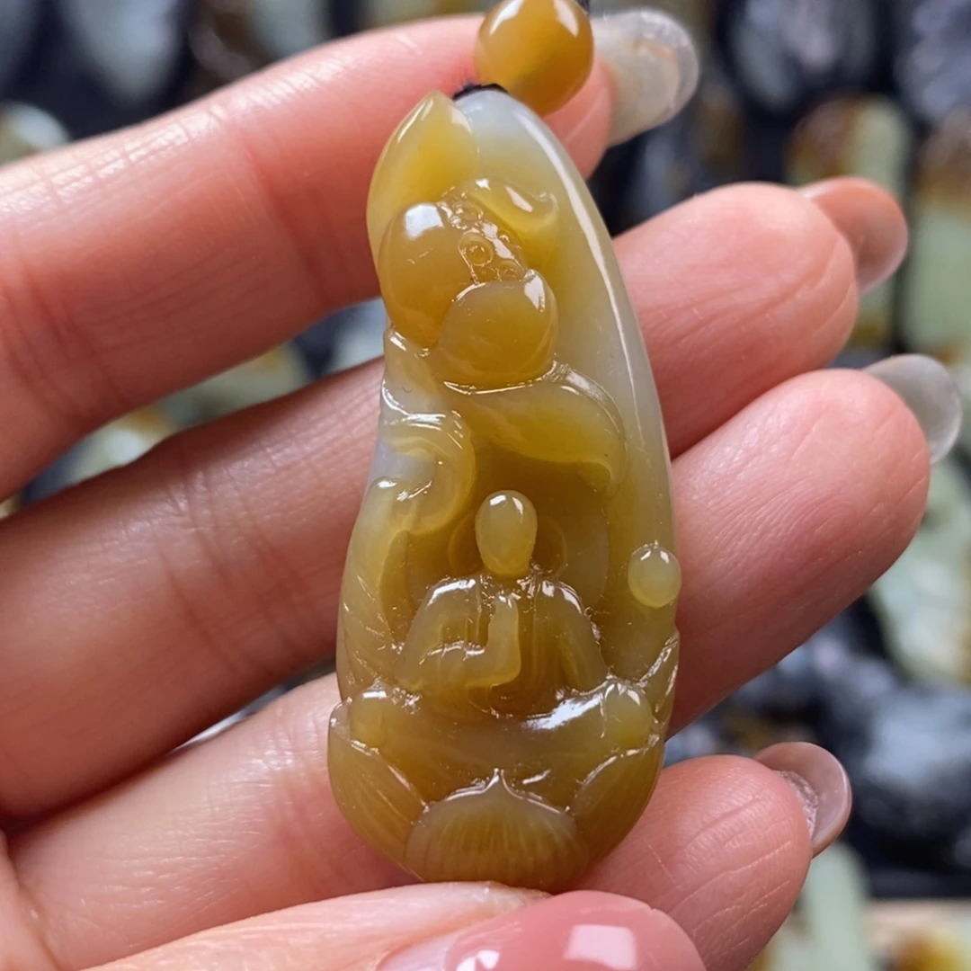 和田玉未镶嵌挂件