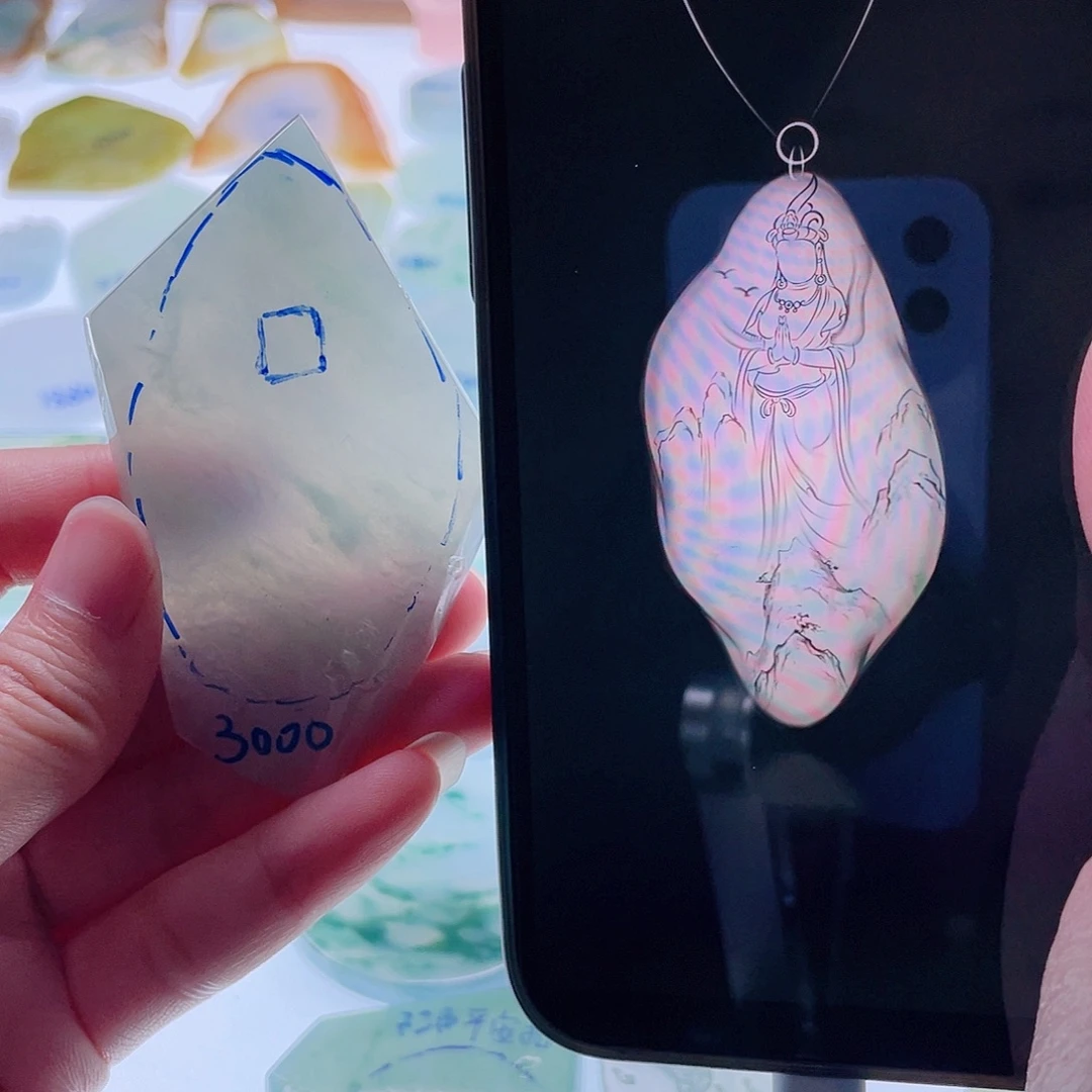 定制翡翠未镶嵌天然翡翠包工