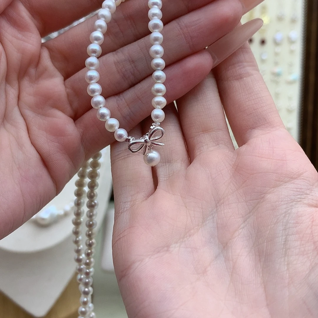 耳饰淡水珍珠银S925镶嵌