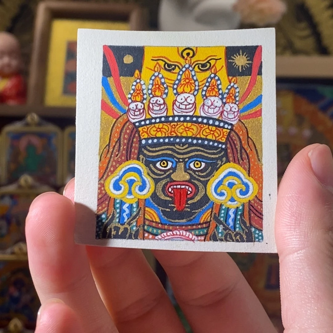 吊坠纯手绘唐卡扎基拉姆