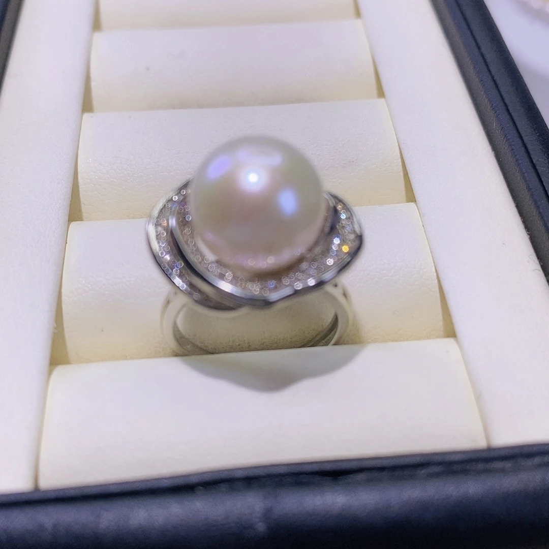 淡水珍珠戒指合金
