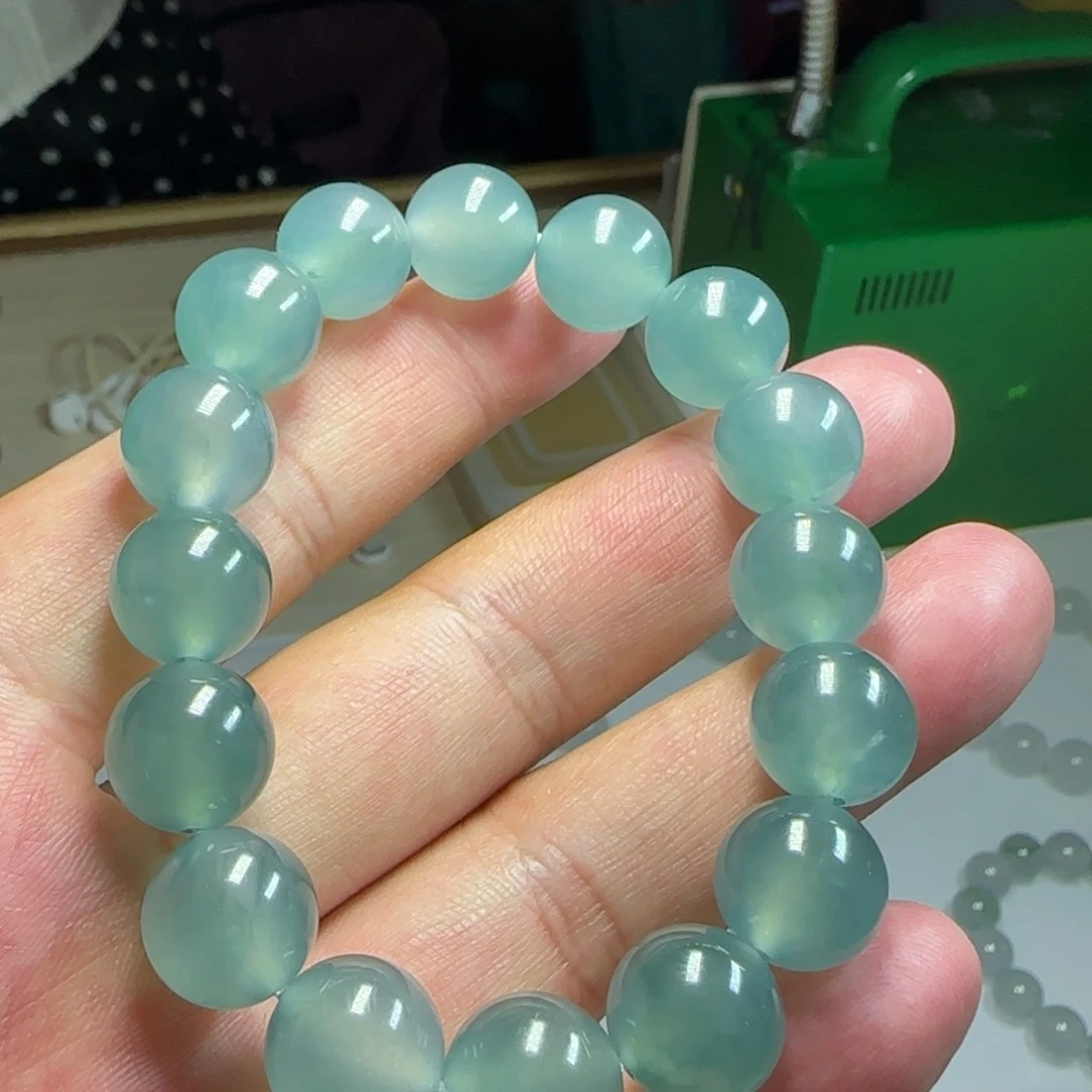 定制翡翠未镶嵌缅甸翡翠A货飘花手串