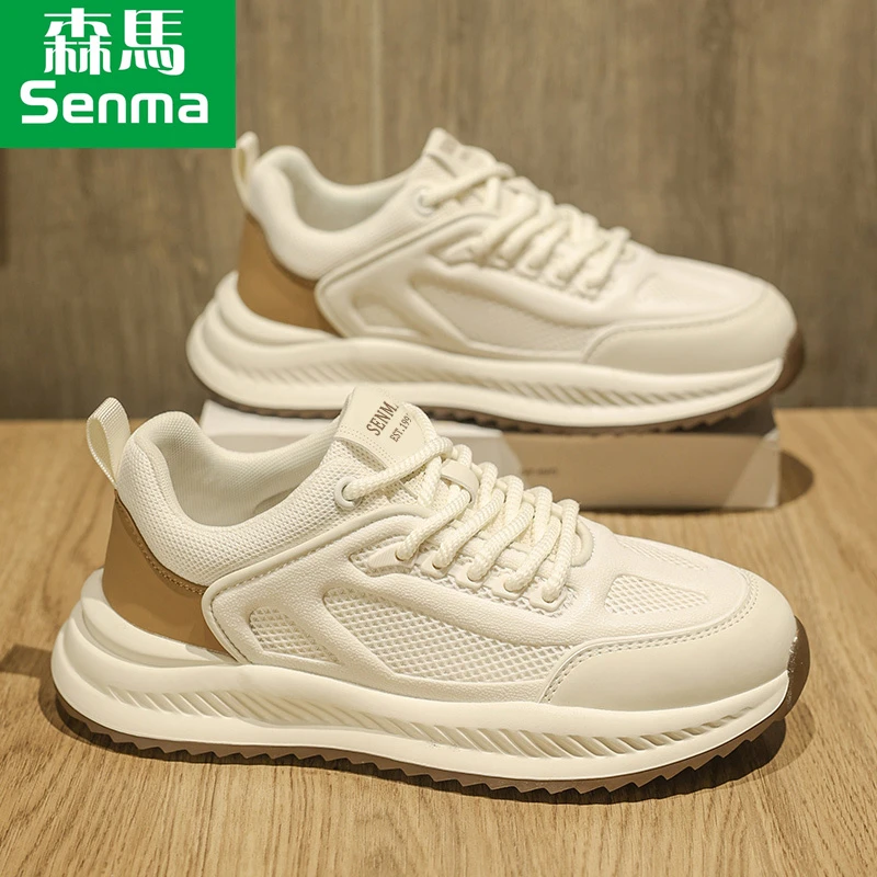 SENMA/森马男鞋网面休闲潮鞋子男款百搭透气增高运动板鞋休闲鞋
