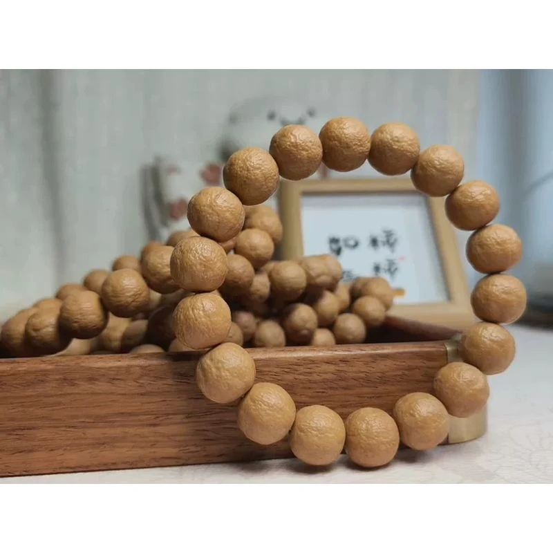 【精品猴头手串雕刻精工橘子皮】龙岩料全品原色无泡药 尺寸13-14