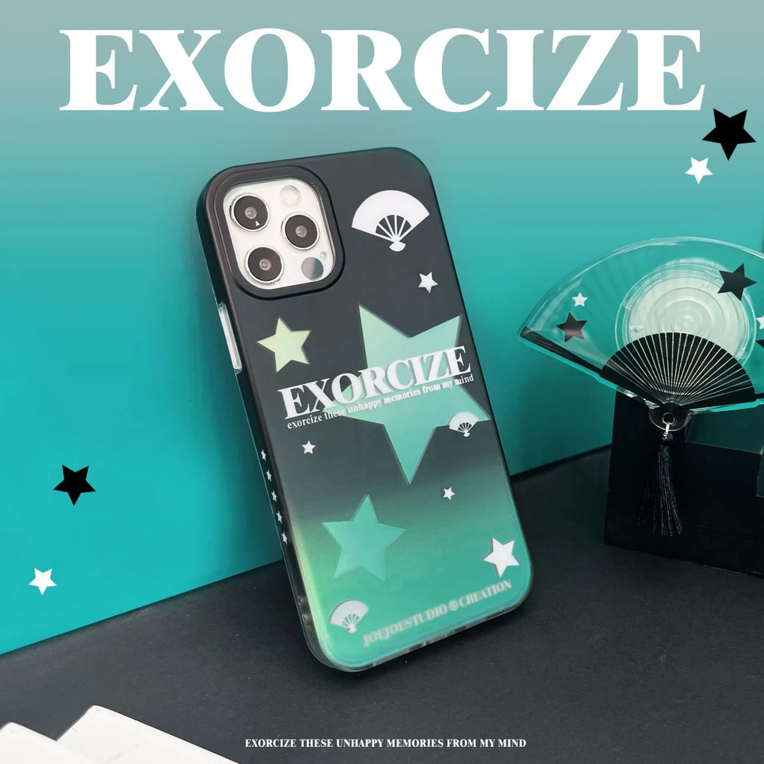 JOEJOE原创星星扇适用苹果13手机壳iPhone14promax双层12镭射小众