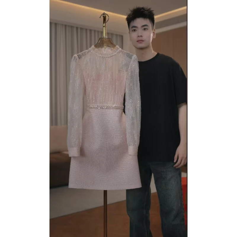 【蒂妮佳】6871品牌女装高贵气质显瘦长袖连衣裙