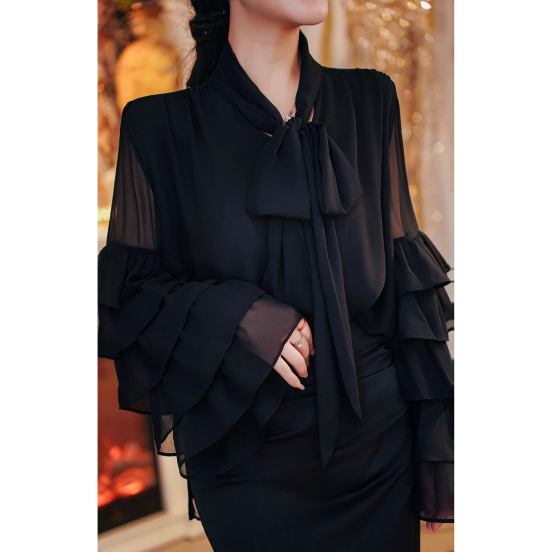 【星姐推荐】星原创高级定制【赫本丽人】设计师款气质轻奢名媛上衣