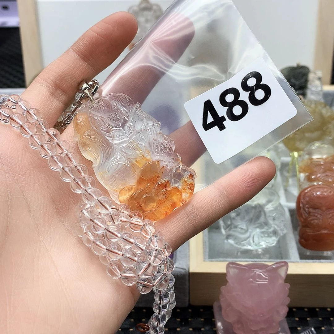 水晶颈饰未镶嵌月**^吊坠