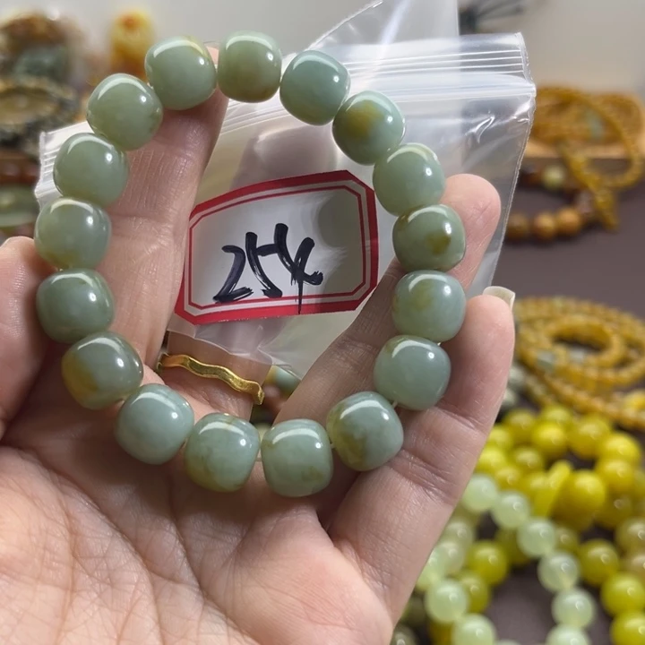 未镶嵌蛇纹石玉手链