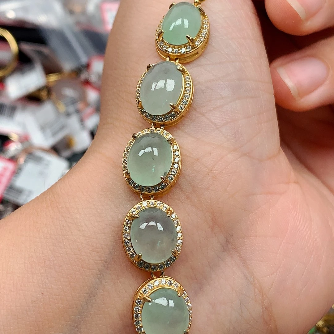 翡翠戒指银S925镶嵌