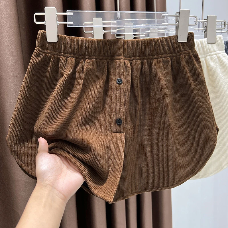 加绒半身短裙百搭2024新款遮臀卫衣打底神器内搭叠穿小屁帘女下摆