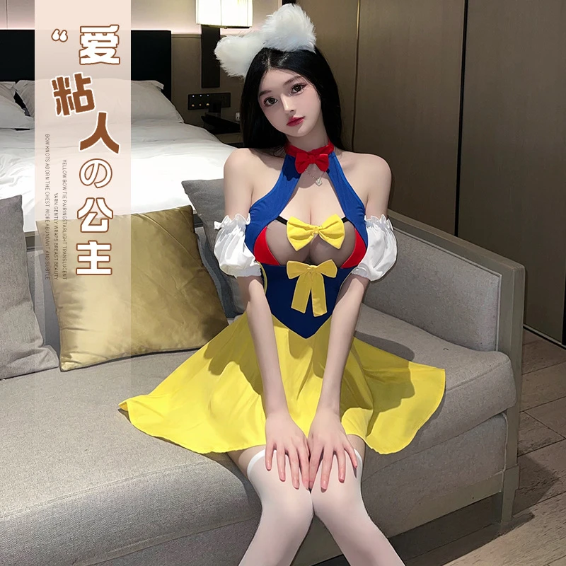 【婉风】性感蝴蝶结套装cos服可爱角色白雪公主2709