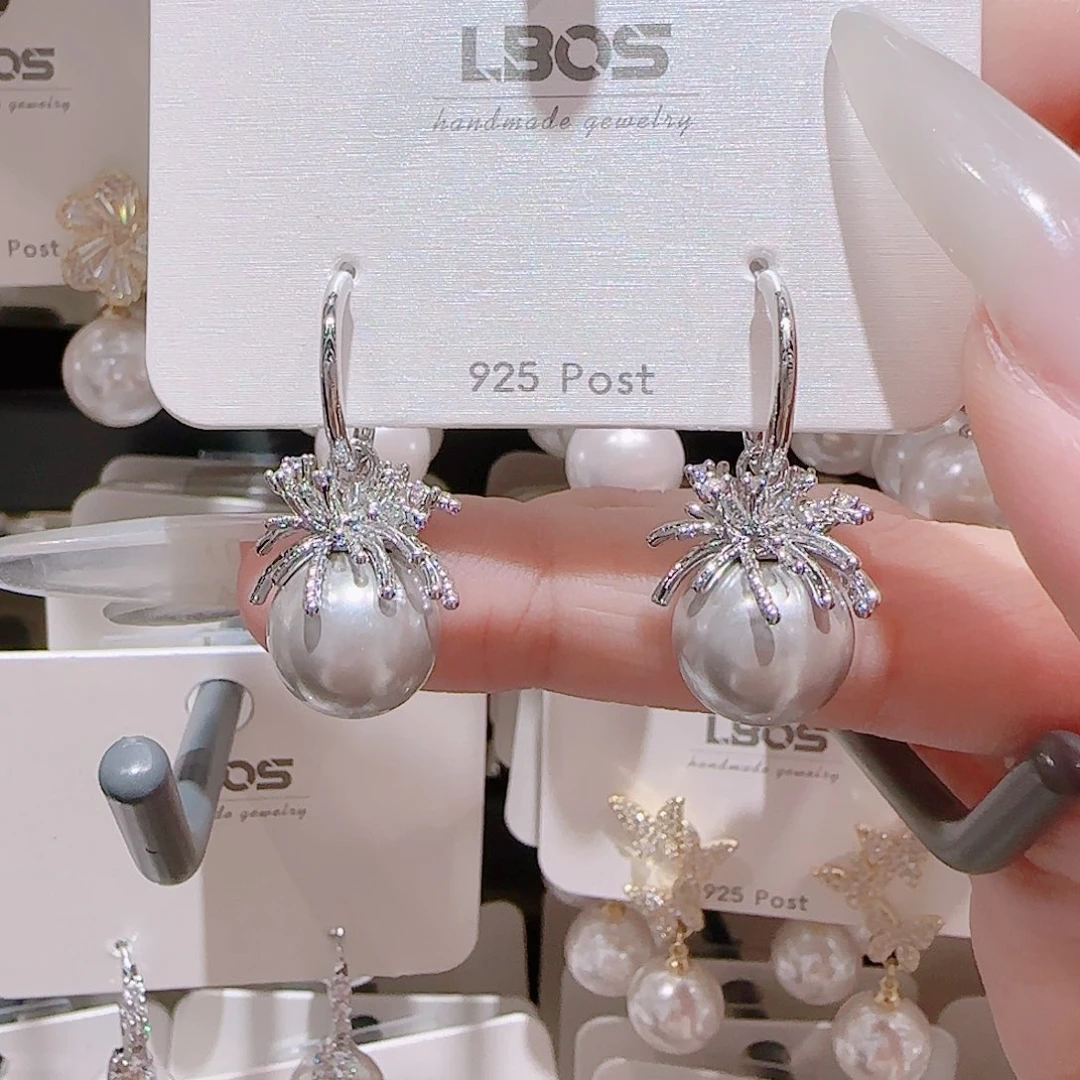 锆石铜合金925银耳环