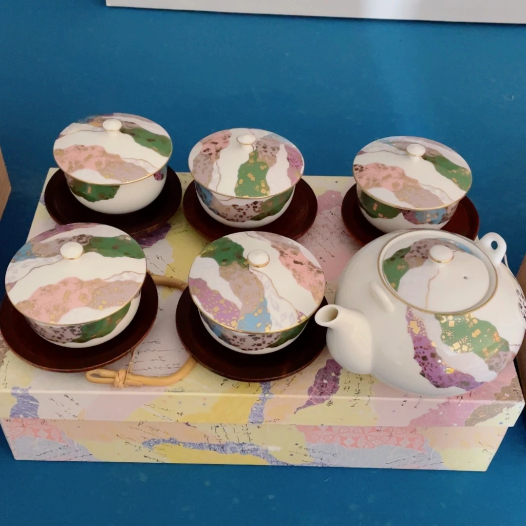 瓷片翔字款一壶五三才全新带盒子