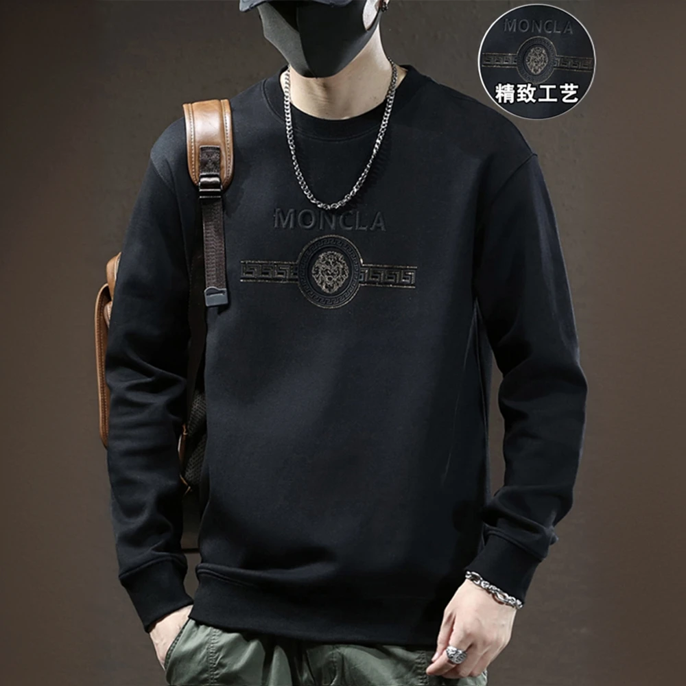 HAESONMENEAT哈逊梅奈欧货圆领卫衣男春秋季潮流休闲时尚长袖上衣