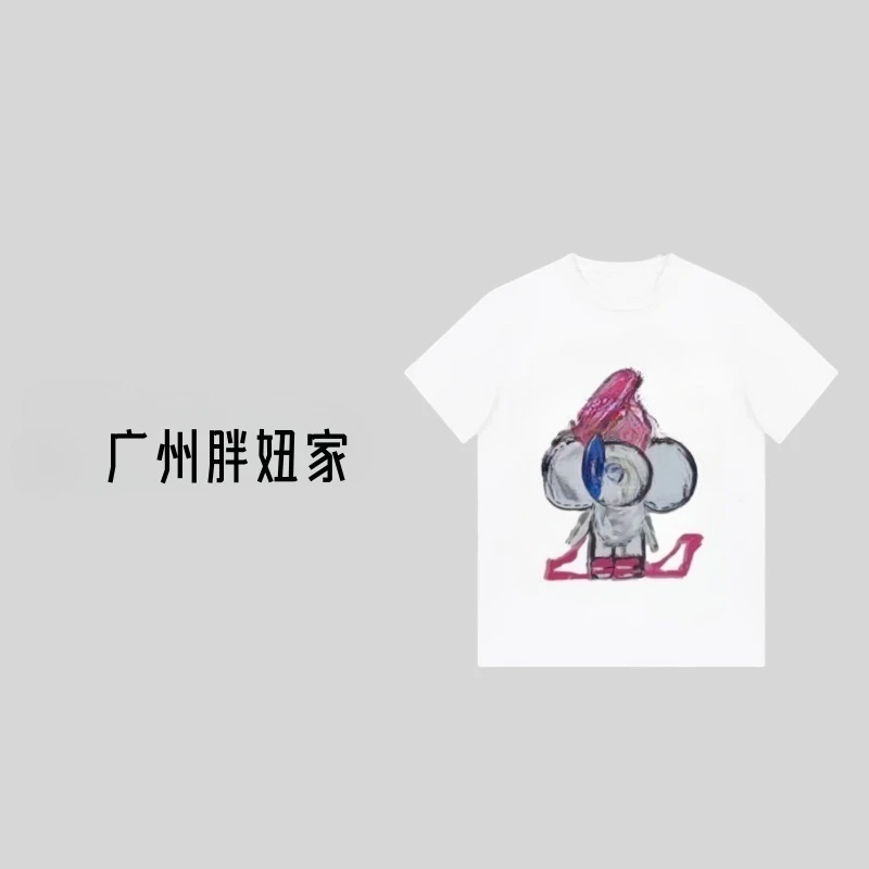 【广州胖妞家】 红色公仔 2025新款 轻奢时尚 百搭夏季 设计感短袖